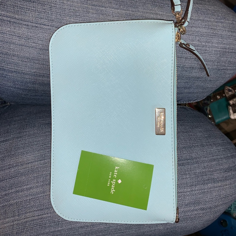 Kate Spade baby blue wristlet.  NWT!!